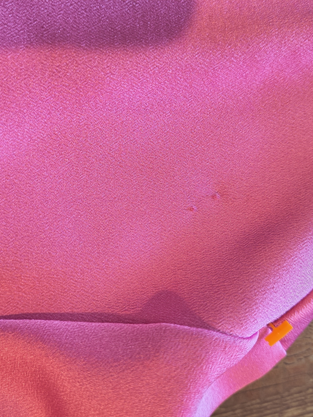 Gianni Bini Hot Pink Button-Down Collared Long Sleeved Blouse Office Night Out - Picture 5 of 11